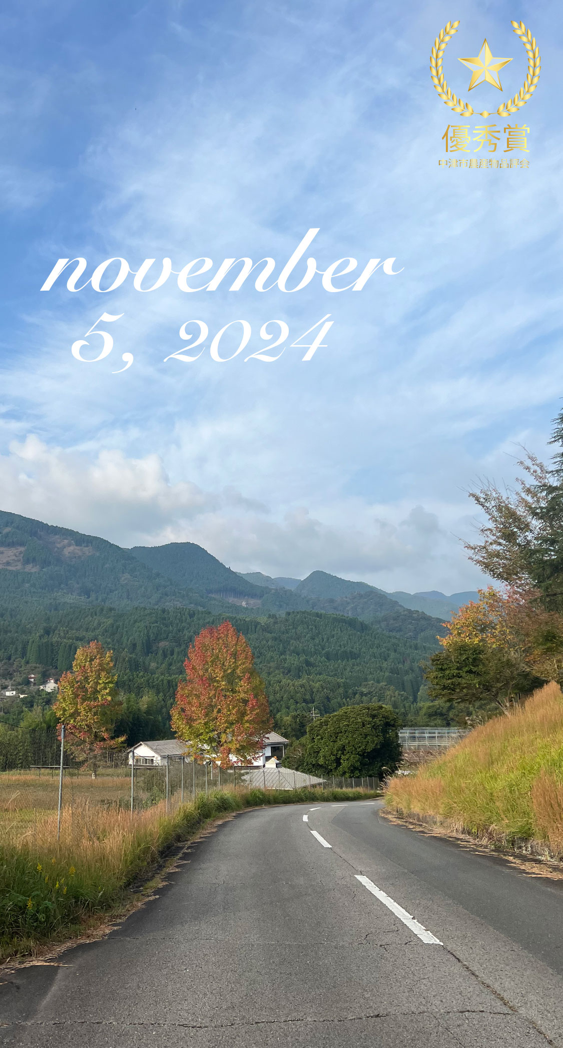 紅くない山。